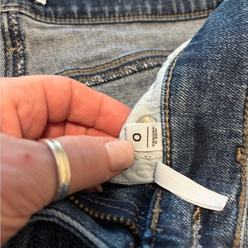 Loft straight leg blue jean size 0